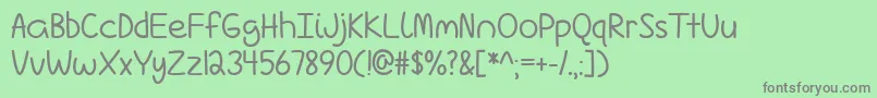 LoveIsComplicatedAgainTtf Font – Gray Fonts on Green Background