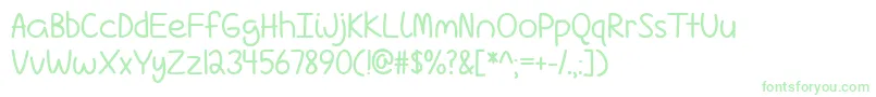 Шрифт LoveIsComplicatedAgainTtf – зелёные шрифты на белом фоне