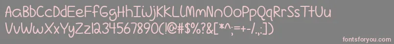 フォントLoveIsComplicatedAgainTtf – 灰色の背景にピンクのフォント
