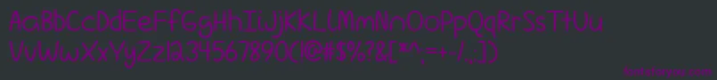 LoveIsComplicatedAgainTtf-fontti – violetit fontit mustalla taustalla