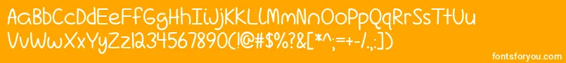 LoveIsComplicatedAgainTtf Font – White Fonts on Orange Background