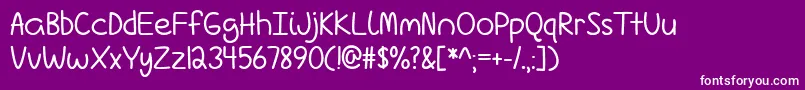 フォントLoveIsComplicatedAgainTtf – 紫の背景に白い文字