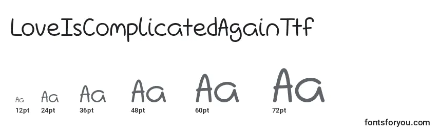 LoveIsComplicatedAgainTtf Font Sizes