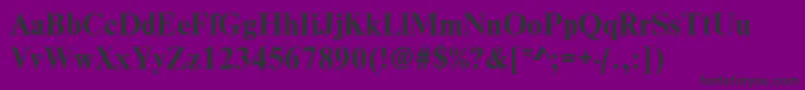 NimbusromdcyBold-Schriftart – Schwarze Schriften auf violettem Hintergrund