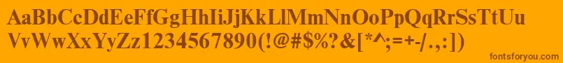 NimbusromdcyBold Font – Brown Fonts on Orange Background