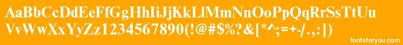 NimbusromdcyBold Font – White Fonts on Orange Background