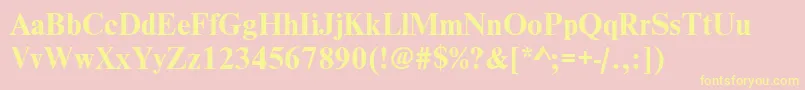 NimbusromdcyBold Font – Yellow Fonts on Pink Background