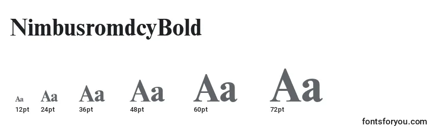 NimbusromdcyBold Font Sizes