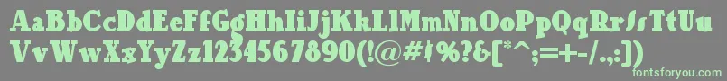 More about Ourgangnf Font Ourgangnf Font – Green Fonts on Gray Background