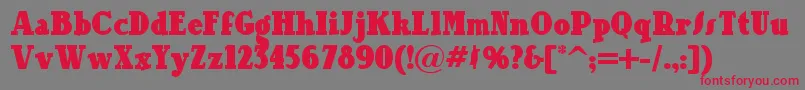 Ourgangnf Font – Red Fonts on Gray Background