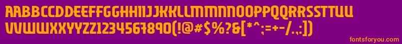 Dfdmiliciana Font – Orange Fonts on Purple Background