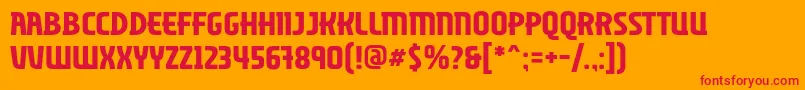 Dfdmiliciana Font – Red Fonts on Orange Background