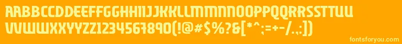 Dfdmiliciana Font – Yellow Fonts on Orange Background