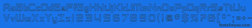 SfChaerilidaeOutline Font – Black Fonts on Blue Background