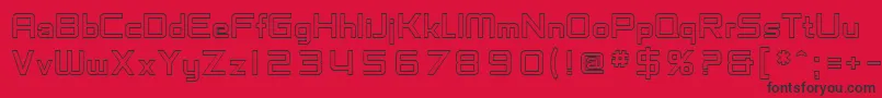 SfChaerilidaeOutline Font – Black Fonts on Red Background