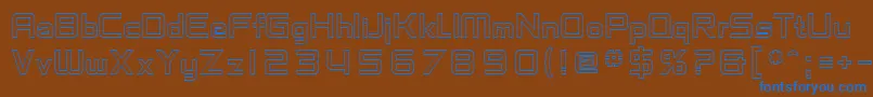 SfChaerilidaeOutline Font – Blue Fonts on Brown Background
