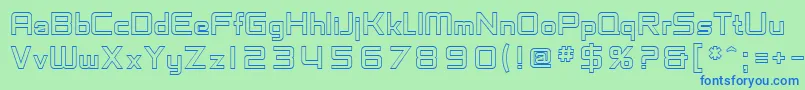 SfChaerilidaeOutline Font – Blue Fonts on Green Background