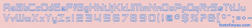 SfChaerilidaeOutline Font – Blue Fonts on Pink Background