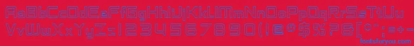 SfChaerilidaeOutline Font – Blue Fonts on Red Background