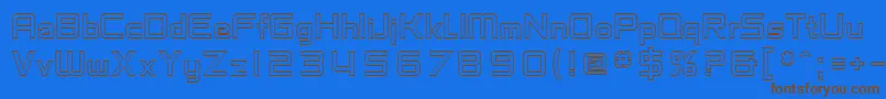 SfChaerilidaeOutline Font – Brown Fonts on Blue Background