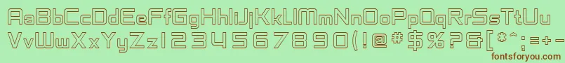 SfChaerilidaeOutline Font – Brown Fonts on Green Background