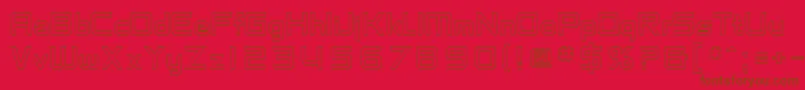 SfChaerilidaeOutline Font – Brown Fonts on Red Background
