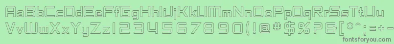 SfChaerilidaeOutline Font – Gray Fonts on Green Background