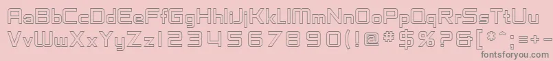 SfChaerilidaeOutline Font – Gray Fonts on Pink Background