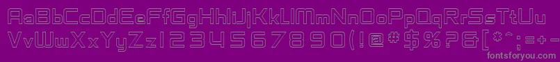 SfChaerilidaeOutline Font – Gray Fonts on Purple Background