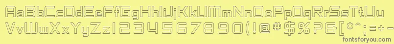 SfChaerilidaeOutline Font – Gray Fonts on Yellow Background