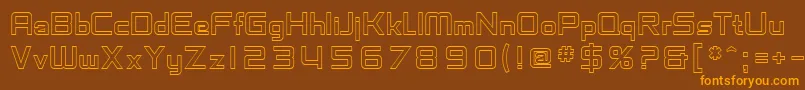 SfChaerilidaeOutline Font – Orange Fonts on Brown Background