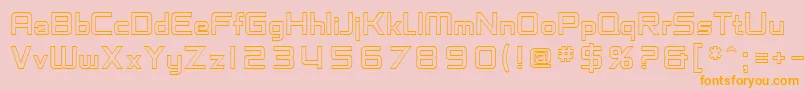 SfChaerilidaeOutline Font – Orange Fonts on Pink Background