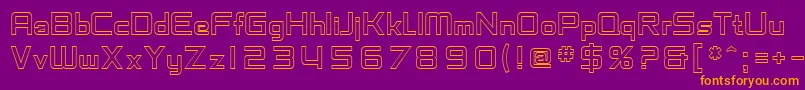 SfChaerilidaeOutline Font – Orange Fonts on Purple Background