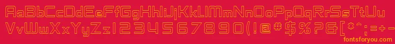 SfChaerilidaeOutline Font – Orange Fonts on Red Background