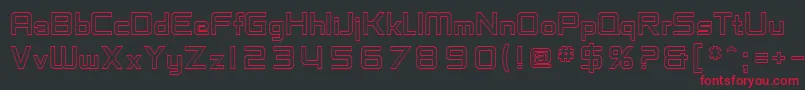 SfChaerilidaeOutline Font – Red Fonts on Black Background