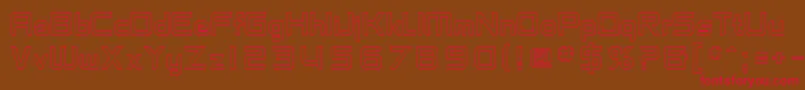 SfChaerilidaeOutline Font – Red Fonts on Brown Background
