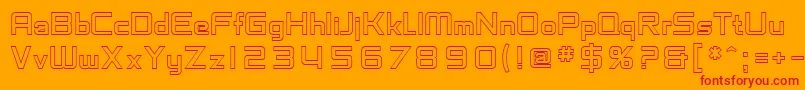 SfChaerilidaeOutline Font – Red Fonts on Orange Background