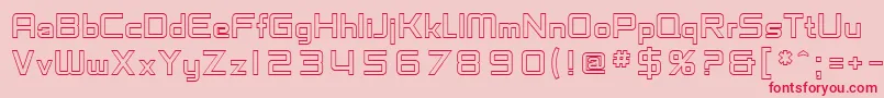 SfChaerilidaeOutline Font – Red Fonts on Pink Background