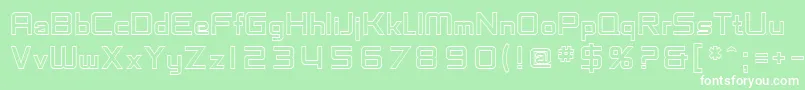 SfChaerilidaeOutline Font – White Fonts on Green Background