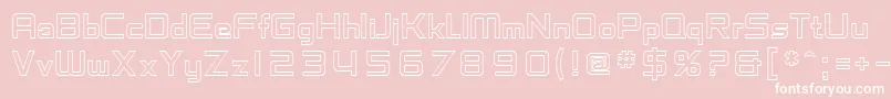 SfChaerilidaeOutline Font – White Fonts on Pink Background