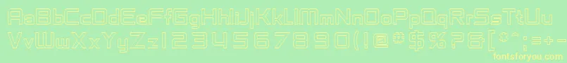 SfChaerilidaeOutline Font – Yellow Fonts on Green Background