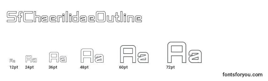 SfChaerilidaeOutline Font Sizes