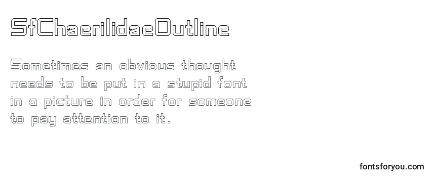 SfChaerilidaeOutline Font