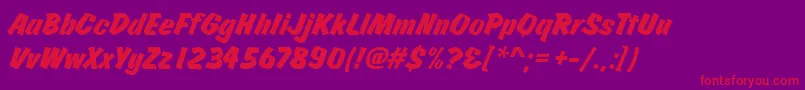 ChurchwardbrudregItalic Font – Red Fonts on Purple Background