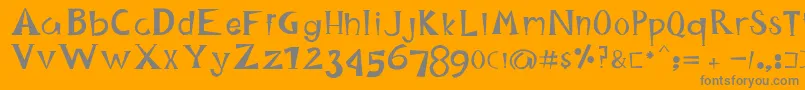 HappyKing Font – Gray Fonts on Orange Background