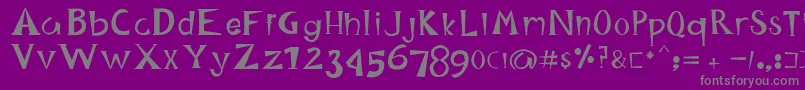 Подробнее о шрифте HappyKing Шрифт HappyKing – серые шрифты на фиолетовом фоне