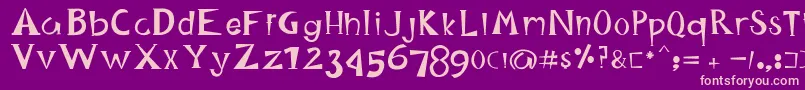 HappyKing Font – Pink Fonts on Purple Background