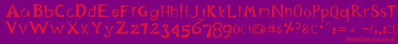 More about HappyKing Font HappyKing Font – Red Fonts on Purple Background