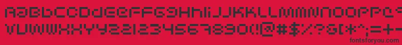 fuente SciFiedBitmap – Fuentes Negras Sobre Fondo Rojo