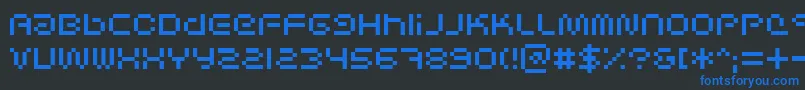 Шрифт SciFiedBitmap – синие шрифты на чёрном фоне
